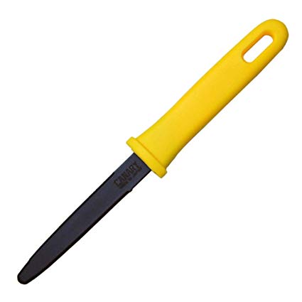 CANARY Corrugated Cardboard Cutter Dan Chan, Safety Box Cutter Knife  Non-Stick Fluorine Coating Blade, Made in JAPAN, Yellow (DC-190F-1) (Bulk 3  pcs) 
